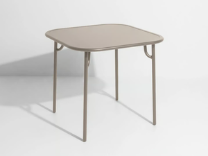 WEEK-END - Square powder coated aluminium garden table _ Petite Friture